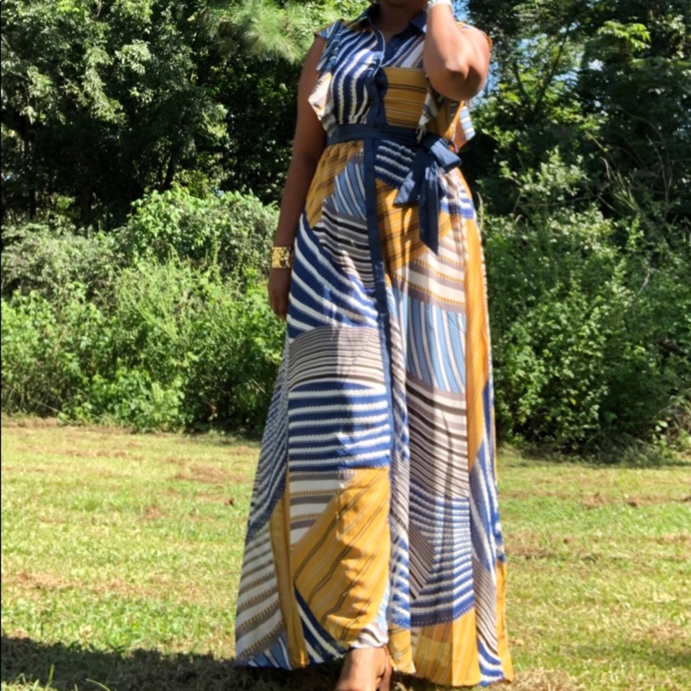 Denim Trim  Maxi